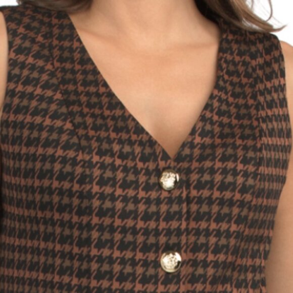 ANNE KLEIN Dionne Ponte Jacquard Knit Sleeveless Mini Dress - Picture 3 of 3